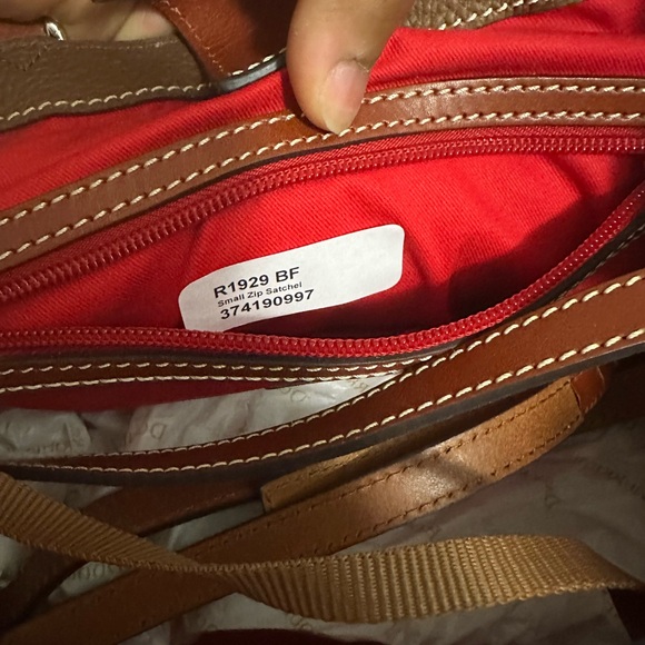 Dooney & Bourke Brown Small Zip Satchel - Picture 13 of 13